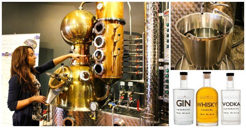 Okanagan Spirits Craft Distillery Copper Pot still in Kelowna