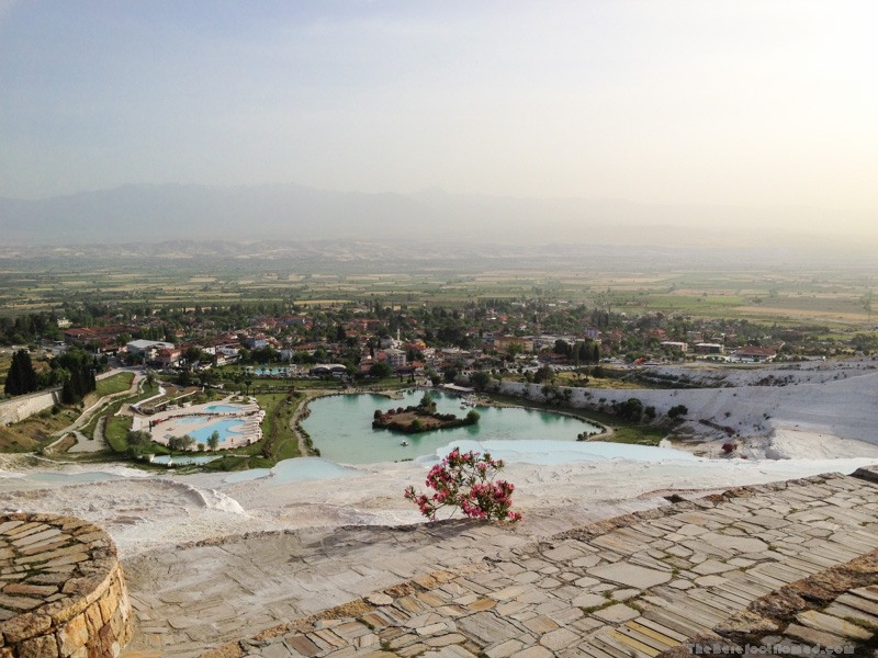 Looking down on Pamukkale Natural Park