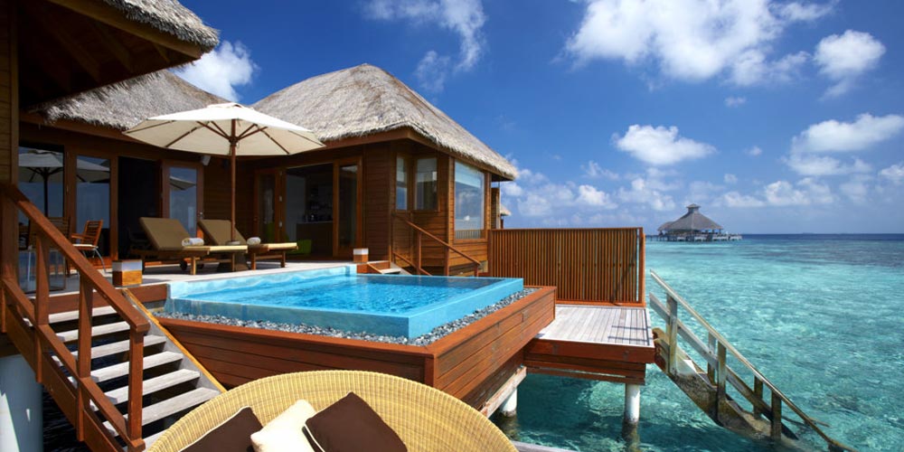 Glamping to the extreme over the clear blue ocean at Huvafen Fushi in the Maldives