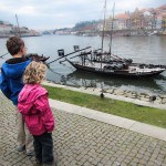 Looking out at the cruise boats from Av. Diogo Leite in Porto