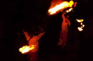 Sri Lank Esala Perahera fire performers