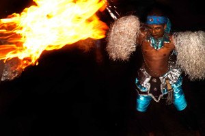 Sri Lanka Esala Perahera fire dancer