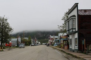 Gazing down Main Street Dawson City Yukon