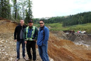 Charles, Guy and Ryan at the mine