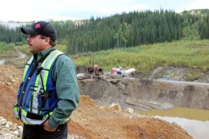 Guy Favron explaining the life of a gold miner