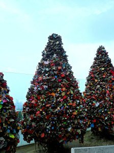 Love Locks at Namsan Tower Cheonggyecheon Stream Seoul Korea