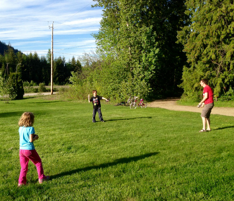 Sicamous KOA playing in the park