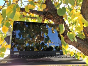 Lenovo Yoga outside