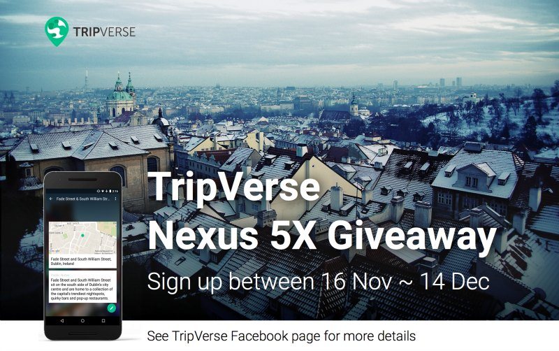 TripVerse Nexus 5x Giveaway Prague