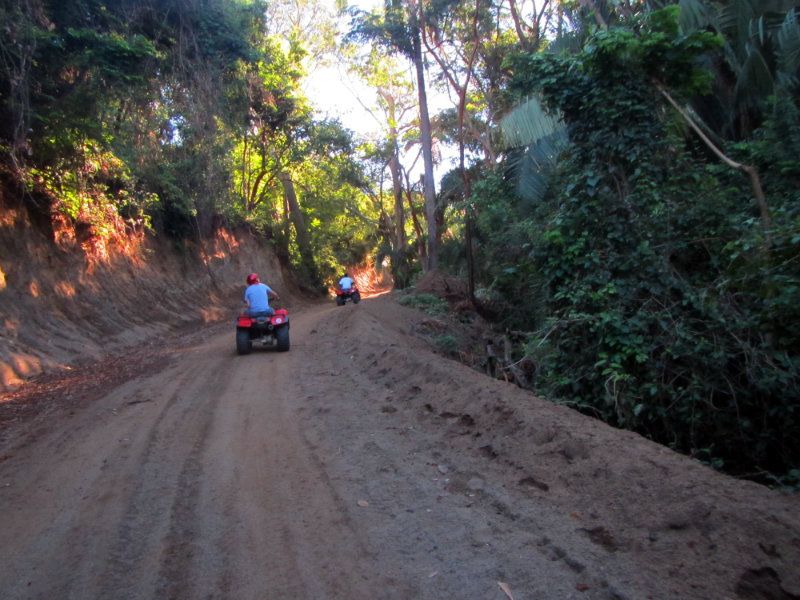 Going up a mountain on an ATV in Manzanillo, Mexico