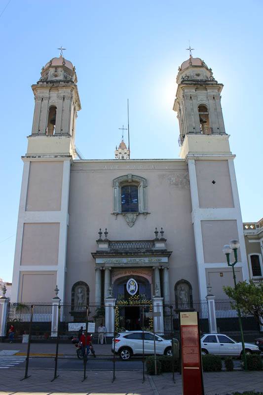 Front of Cathedral Basilica Menor in Colima, Mexico