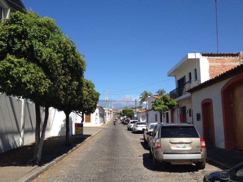 White walled buildings of Comala