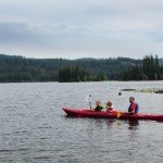 Kayaking on Oyama Lake in our Necky Manitou II