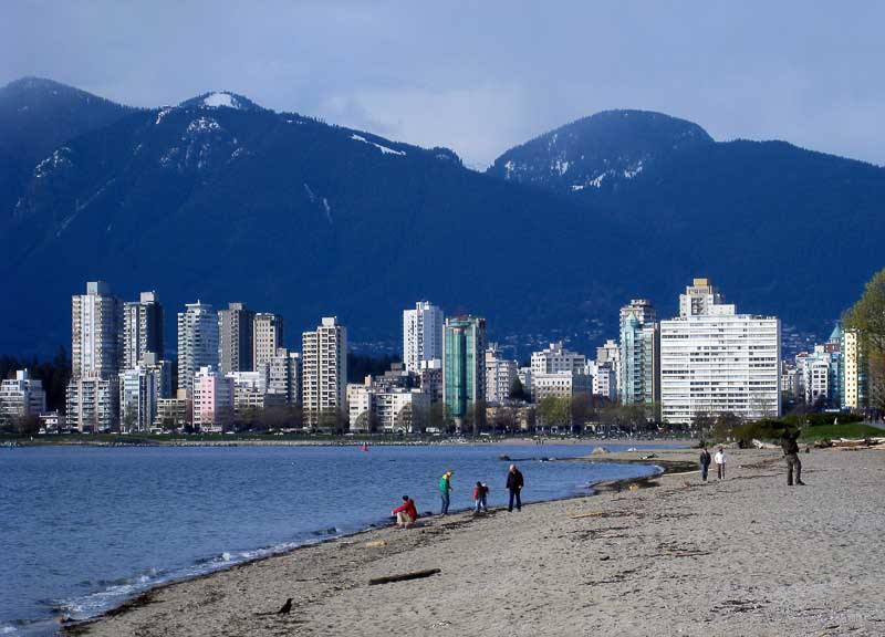 The view from Kitsilano beach. What to do see and eat in Vancouver Plus Where to Stay