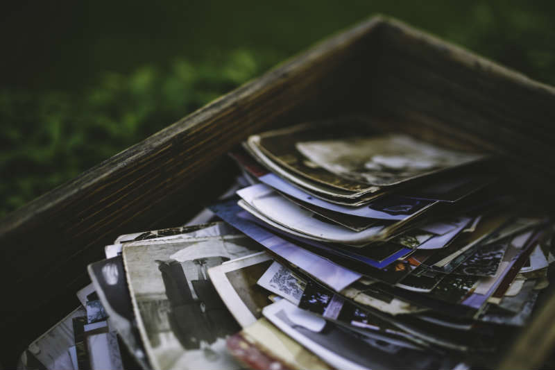 Things weve learned from Moving Often - photos in a wooden box