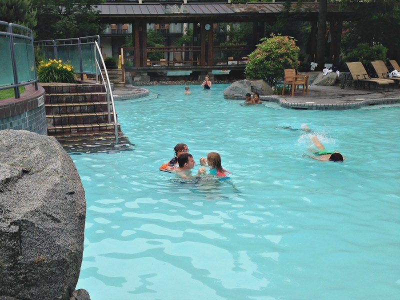 Fun in the family pool at Harrison Hot Springs