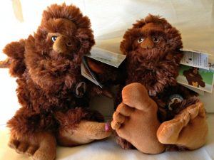 Stuffed Sasquatch toys at Harrison Hot Springs Resort and Spa