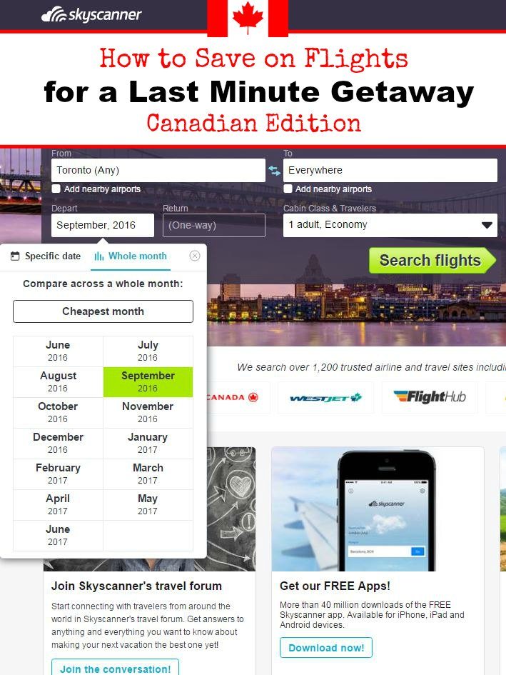 How to Save on Flights for Your Last Minute Getaway Canadian Edition search
