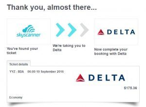 Skyscanner delta search