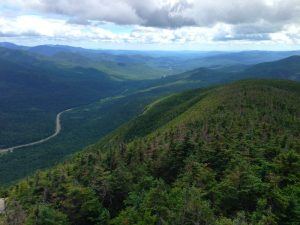 New Hampshire Looking down from Cannon Mountain Peak