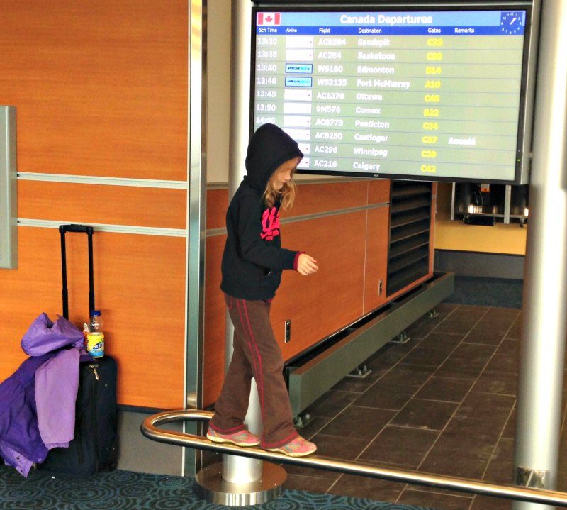 kids in the airport Canada