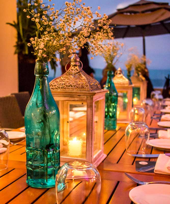 Table setting Insu Sky Lounge Marival Luxury Resort and Residences