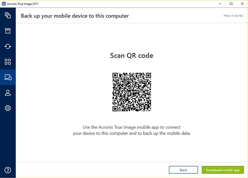 Acronis Mobile App QR Code