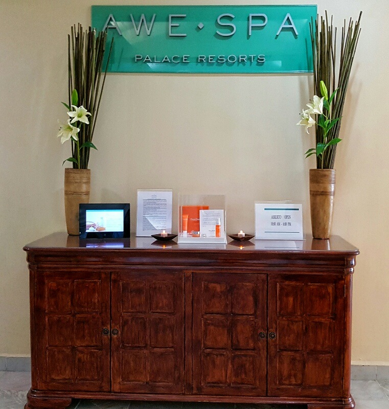 Entrance to Spa at Cozumel Palace resort mayan riviera