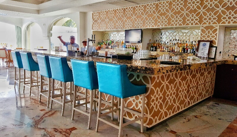 Inside bar area at Cozumel Palace Resort