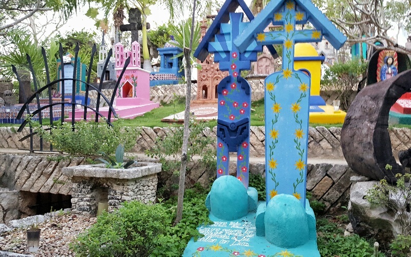 Colorful cemetary at Xcaret