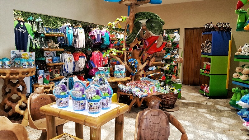 Gift shop in Childrens World at Xcaret