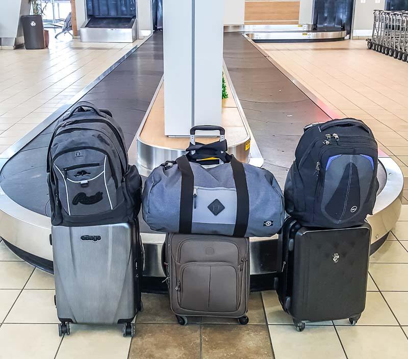 Carry on only luggage for a family of four