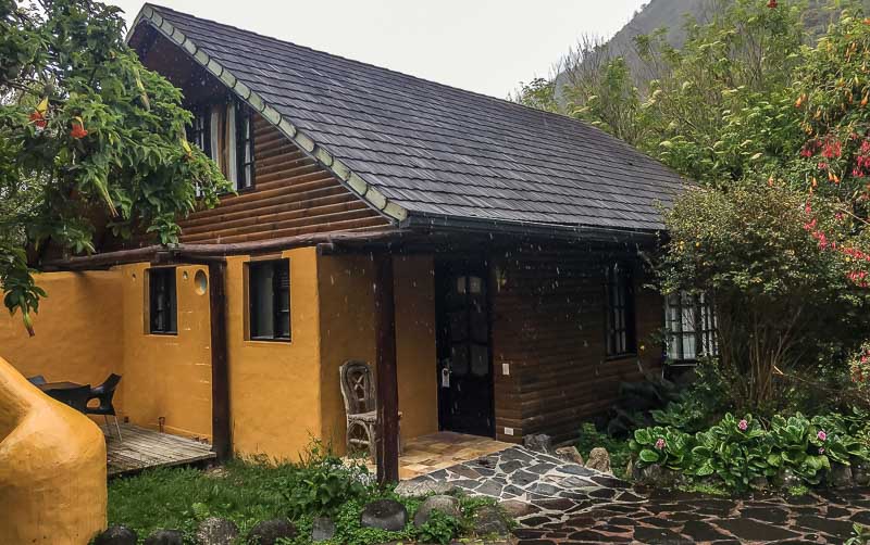 Family cabin outside at Hotel Termas de Papallacta Ecuador