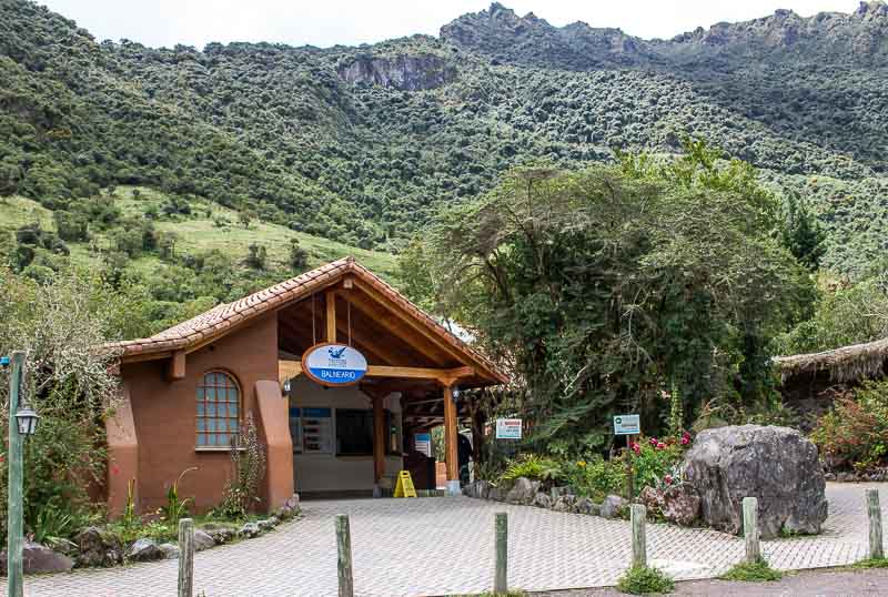 Public hot pools ticket booth at Termas Papallacta