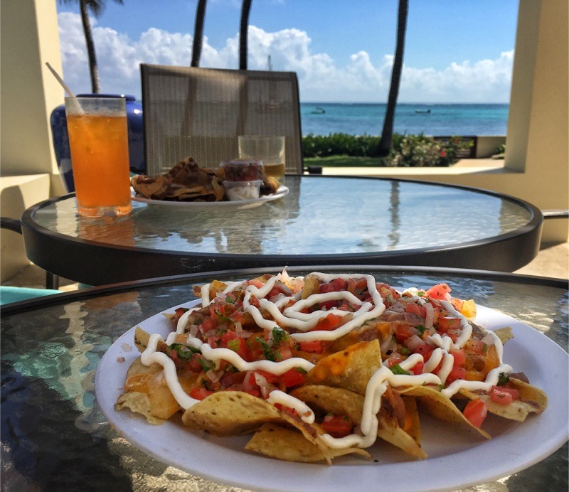 nachos by the ocean The Phoenix Belize Resort