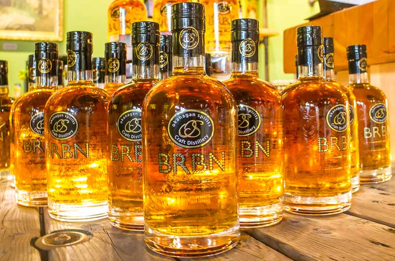 BRBN bourbon whisky on the shelf at Okanagan Spirits Vernon