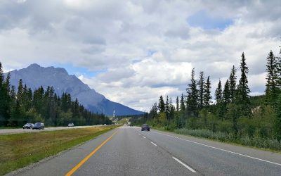 Driving through the Canadian Rockies