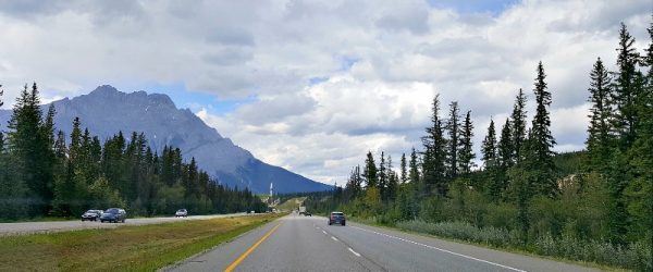 Driving through the Canadian Rockies