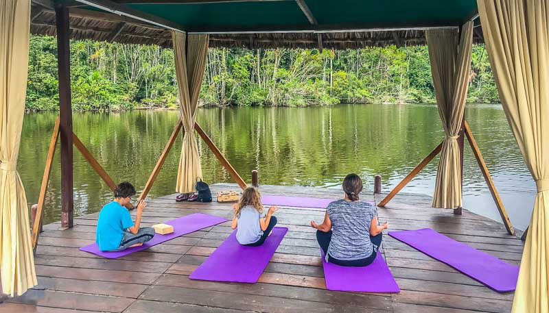 Family Yoga at La Selva Lodge Amazon Ecuador