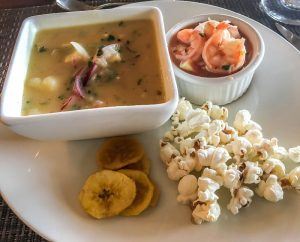 Vegetarian version of Traditional Ecuadorian food at La Selva Lodge