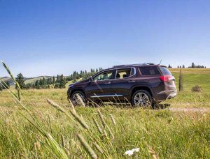 GMC Acadia SUV at the Calgary Stampede OH Ranch