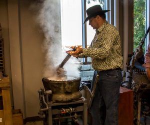 Hand crafting a cowboy hat at Smithbilt Hats