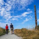 Family walk at the Museum of Anthropology