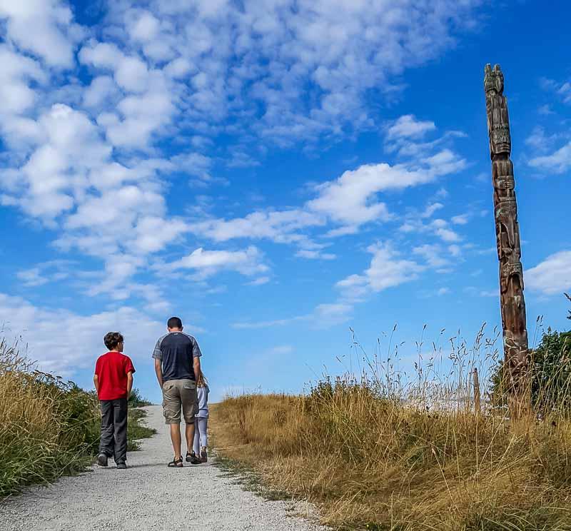 Family walk at the Museum of Anthropology