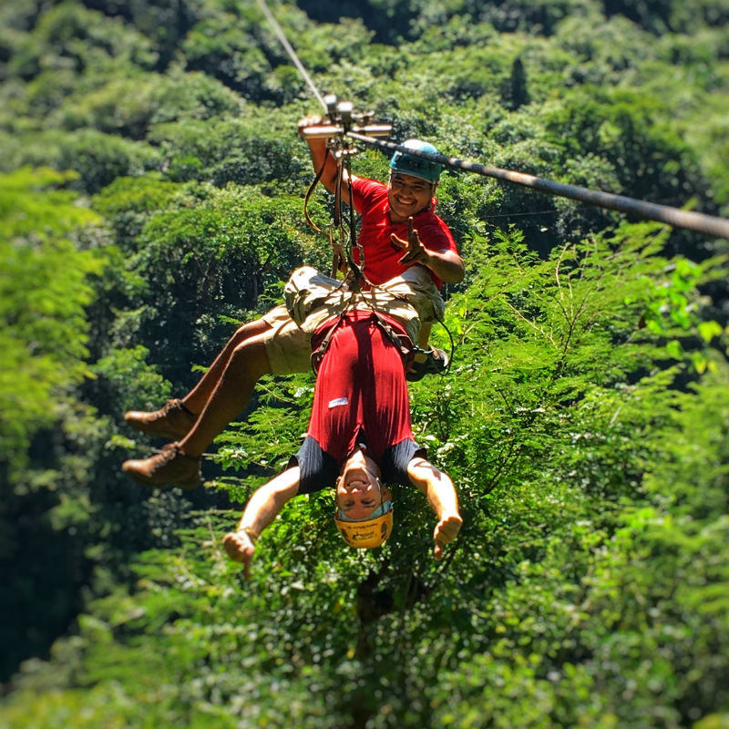 Zip lining fun