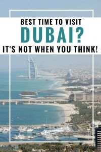 When should i visit Dubai As such, the only drawback to visiting Dubai in the winter is that it also coincides with their busiest season. With that kind of weather and so many unique things to do in Dubai, it’s no wonder everyone wants to visit during winter.