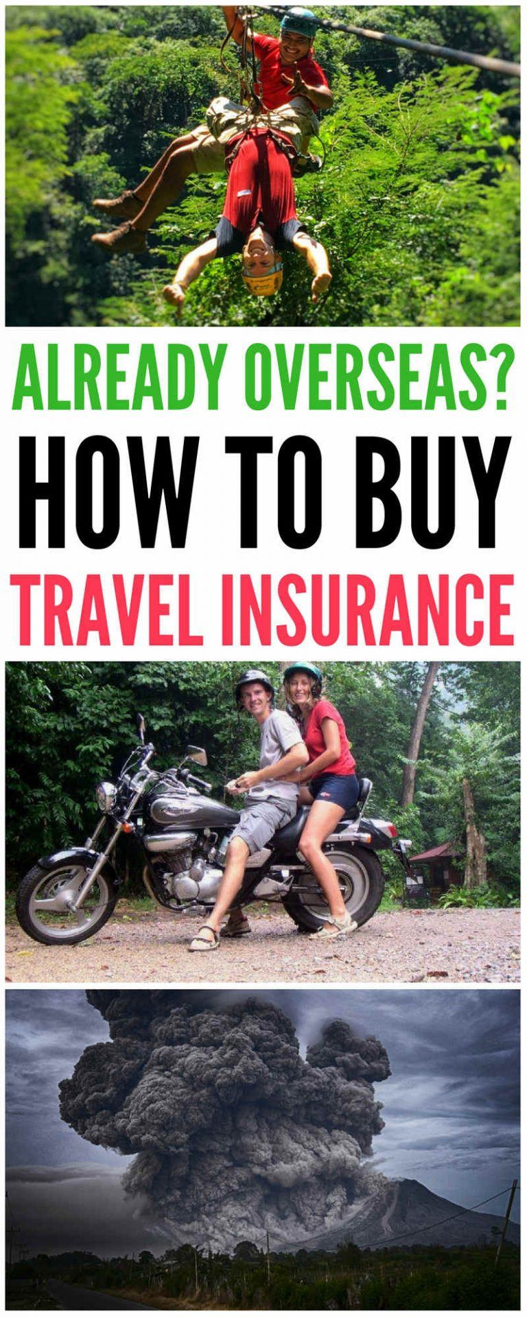 travel insurance if already abroad