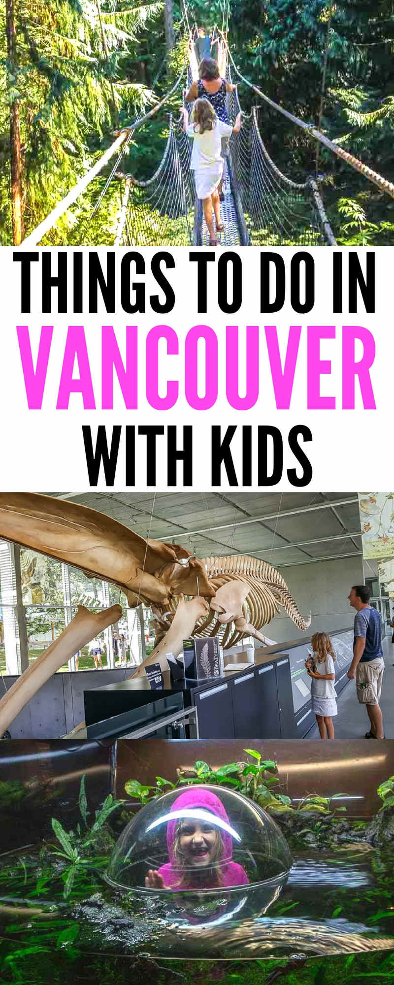 Things to do in Vancouver with Kids We travel to Vancouver several times a year with the family. There's always so much to do, including walking or biking the seawall, having fun at the aquarium or hiking through Stanley Park | Vancouver Travel | Vancouver BC Canada | Vancouver with kids | Vancouver with Family #Vancouver #BC #travel