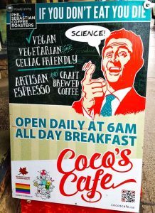 Jasper Cocos Cafe sign