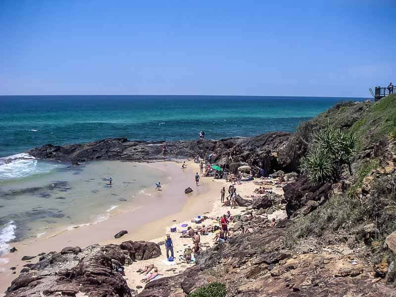 Tidal pool and beach on Fraser Island